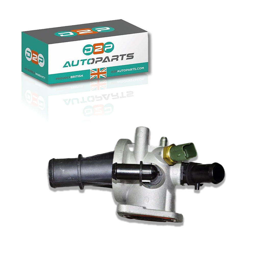 Thermostat + Housing (2 Pins) For Fiat, Ford, Lancia, Suzuki, and Vauxhall-Opel 1538707