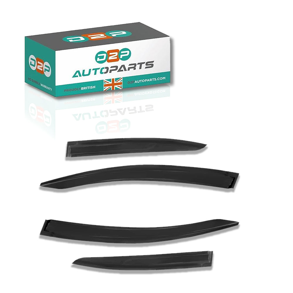 4pcs Front And Rear Wind Rain Sun Smoke Deflectors for Honda: Civic 2012-2016 SEDAN