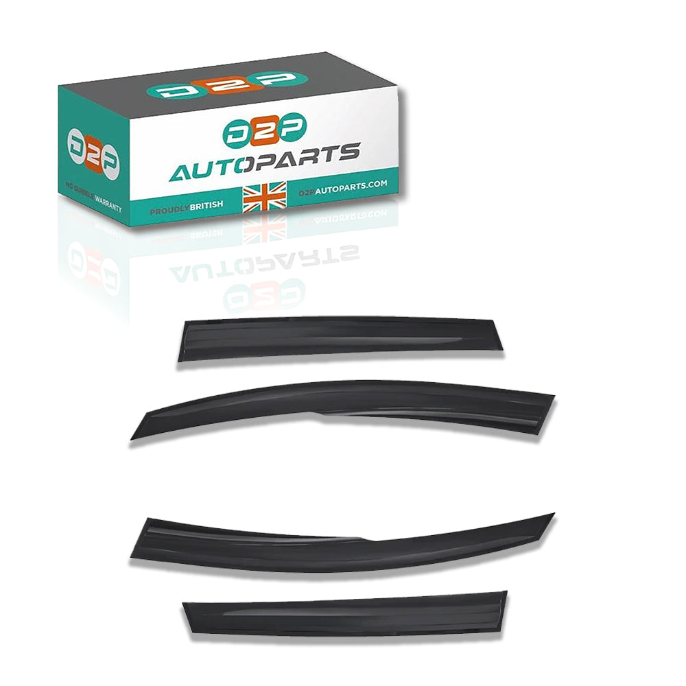 4pcs Of Front & Rear Wind Deflectors for Renault: Clio RENAULT CLIO 5 DOOR HATCHBACK BH (12-18)
