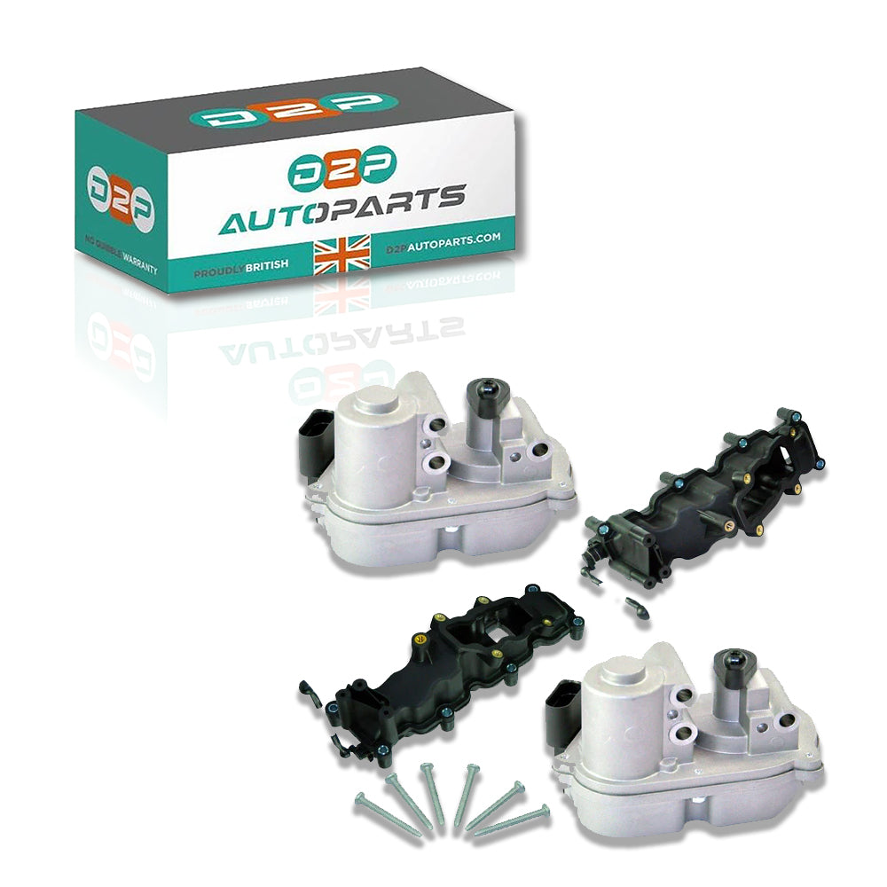 Pair Of Intake Manifolds & Actuator Motors For Audi, VW, and Ford