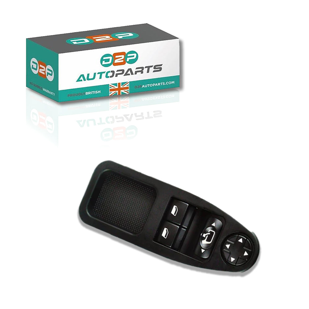 Front Right Driver Electric Window Switch (13 Pins) For Peugeot, Citroen, and Fiat 6554ZJ