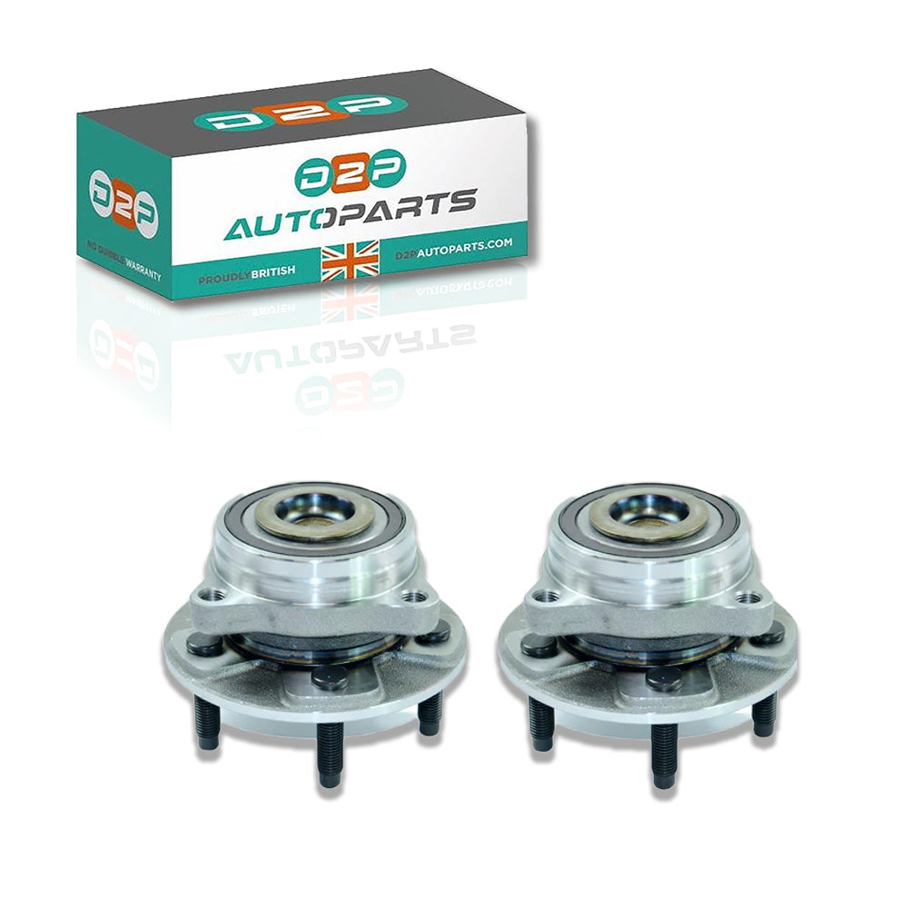 x2 Front Wheel Bearing Hub Assembly Kit for Jaguar: F-Type, XF