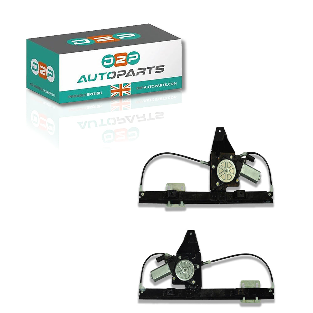 Rear Left & Right Passenger Electric Window Regulator Pair With Motor For Land Rover Freelander,