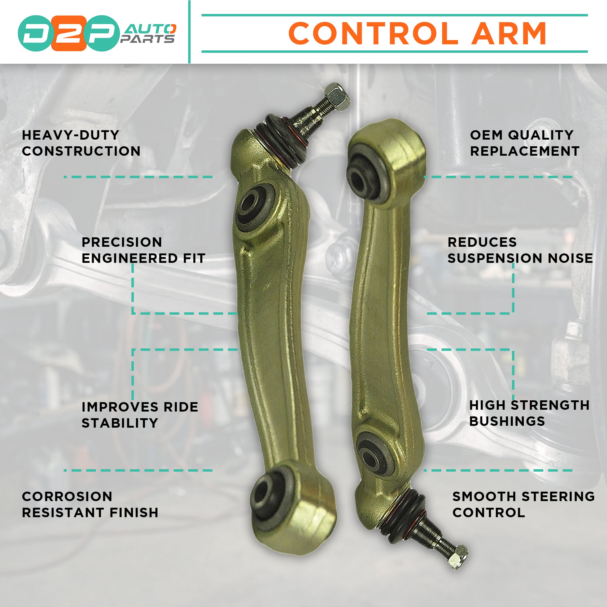Front Lower Rear Wishbone Control Arms Pair (Left & Right Sides) For BMW