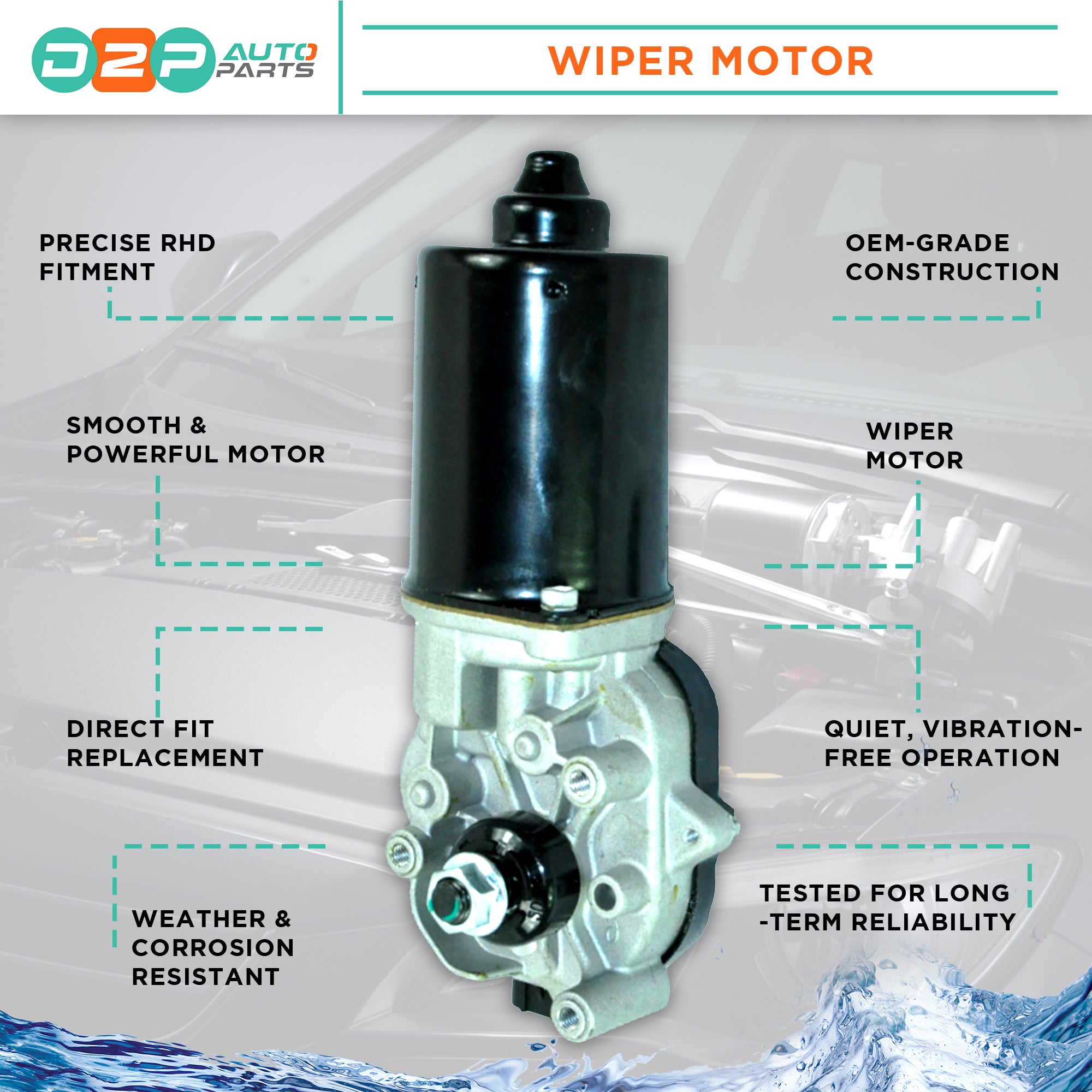 Front Windscreen Windshield Wiper Motor for Nissan: X-Trail 28810JH10A