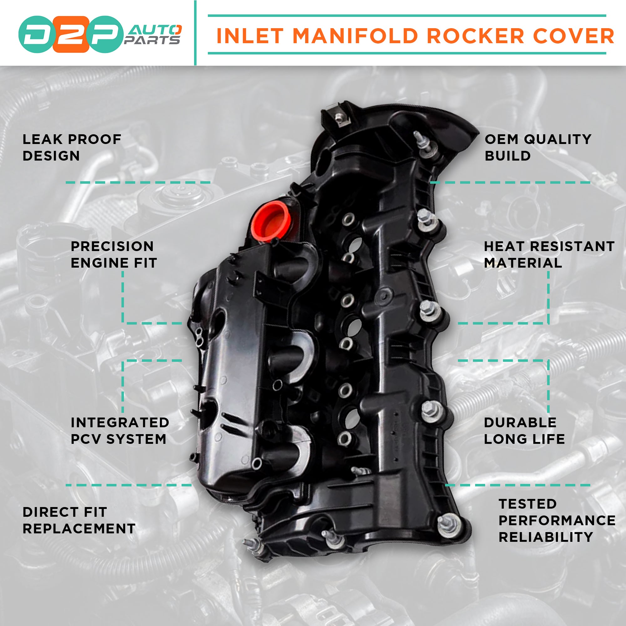 Inlet Manifold Rocker Cover (Right Side) For Jaguar, Land Rover LR074623