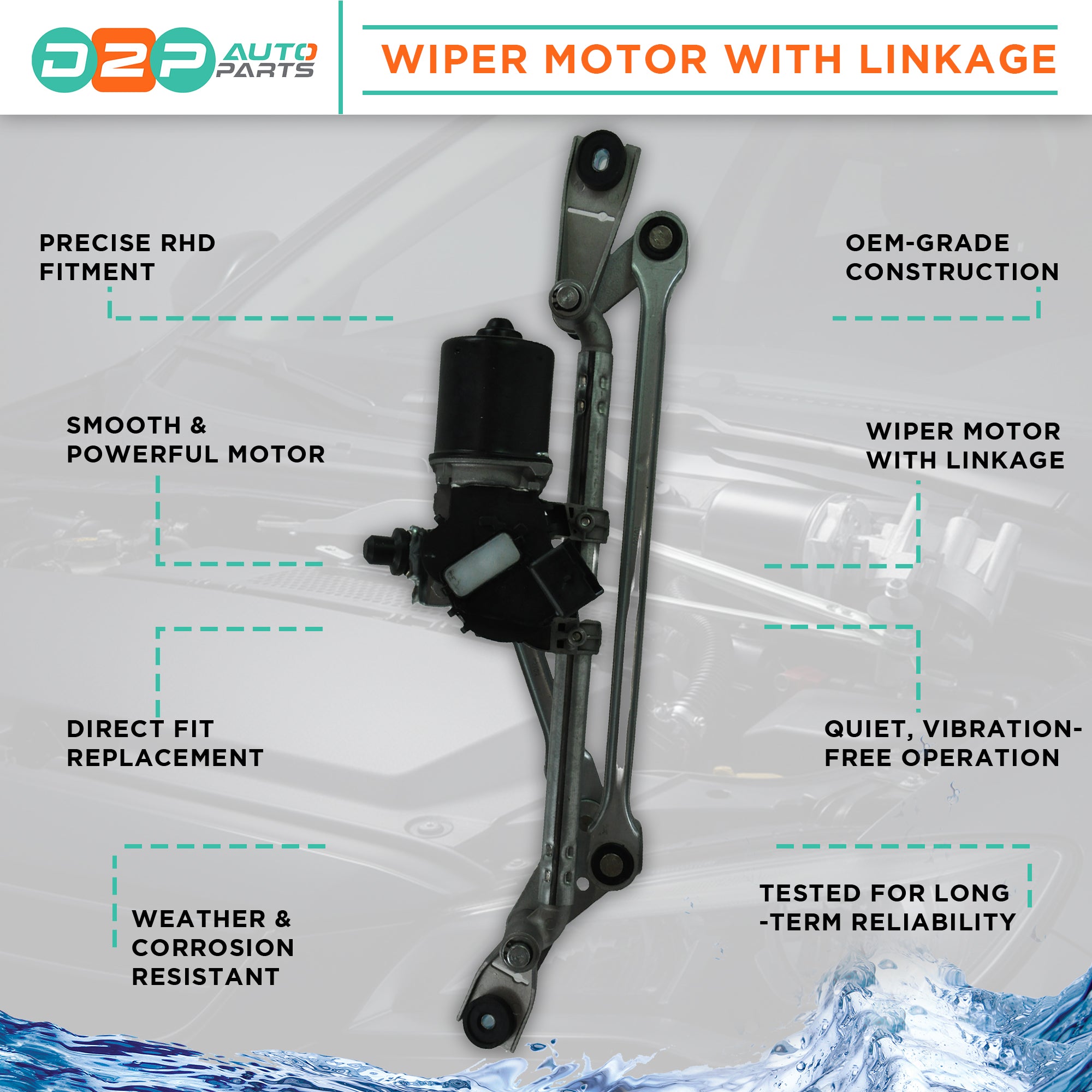 Front Wiper Motor For for Opel: Mokka / Mokka X, Linkage Assembly Unit