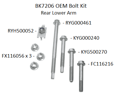 Rear Uppersuspension Arm Kit for Land Rover: Discovery, Range Rover Sport, Saab: 43899.0