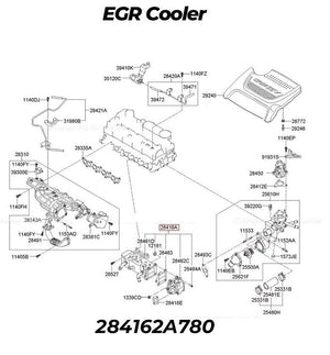 EGR cooler for Toyota Hilux 2.8L Turbo Diesel