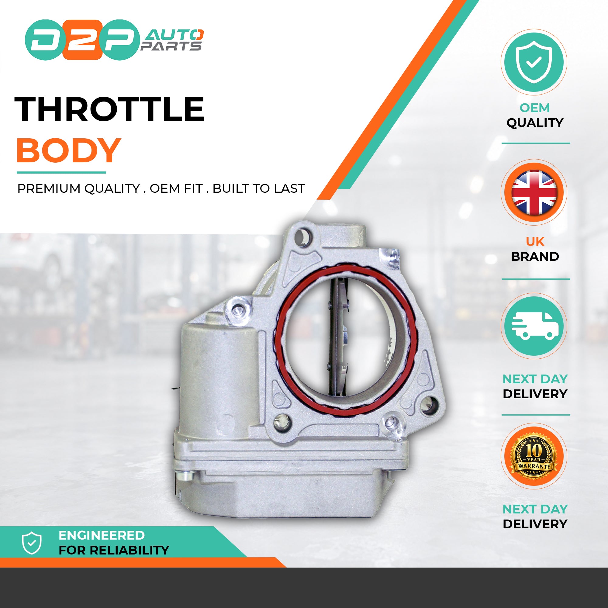 4 Pins Throttle Body (With Seals) For Audi, VW, Seat and Skoda 03G128061A