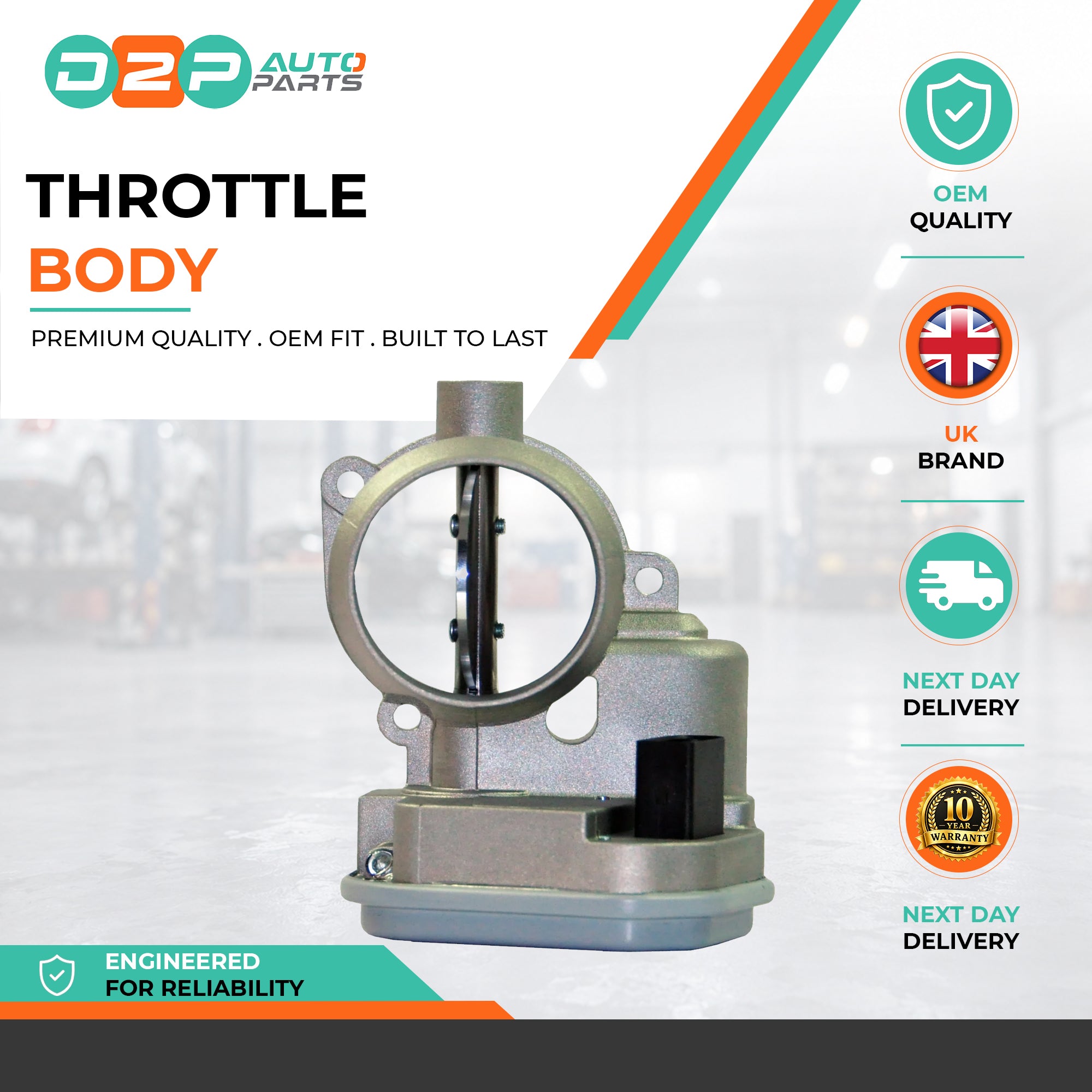 12V Throttle Body (4 Pins) For BMW: 1, 3, 5, 6 and 7 Series, X3. X5 and X6 11717804384