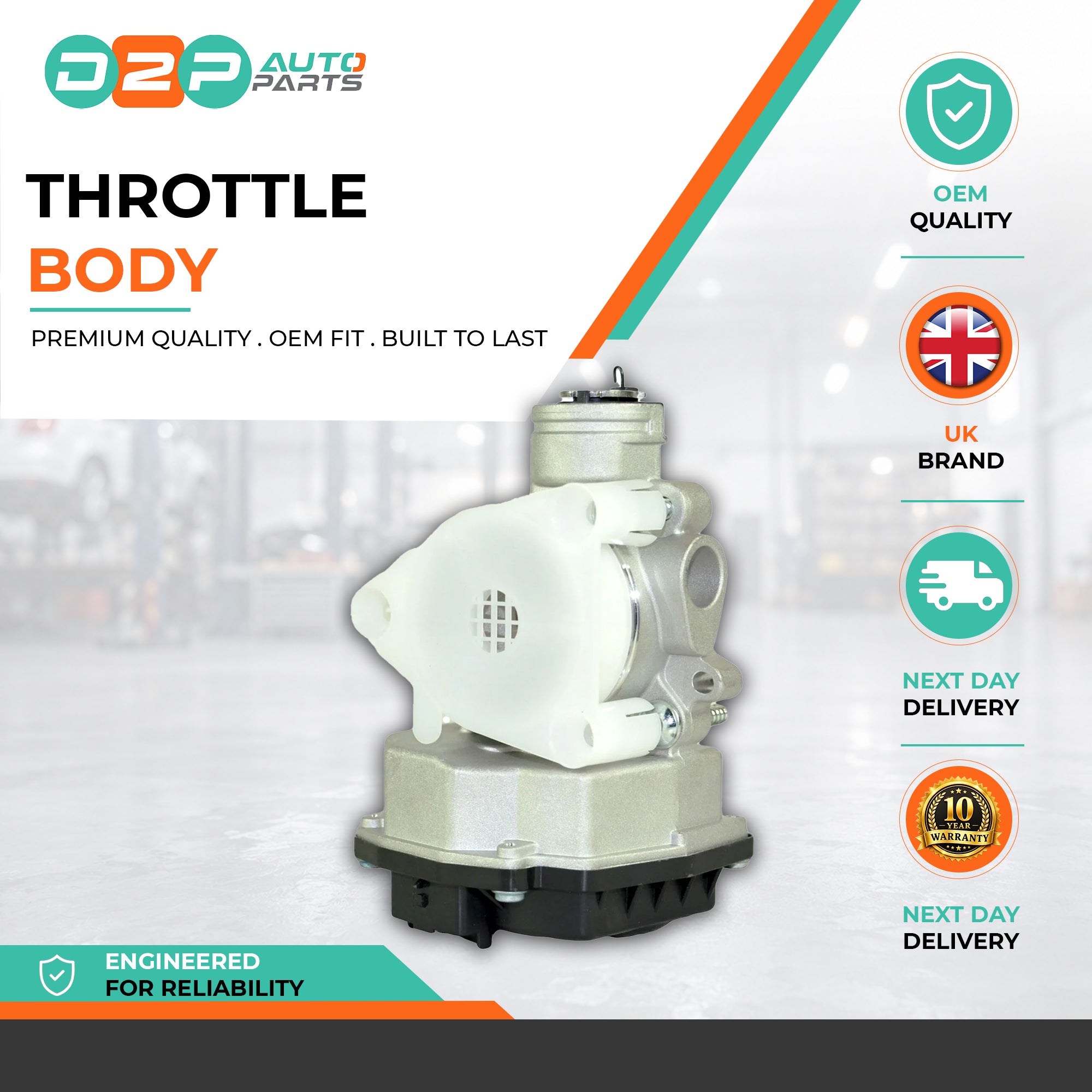 Throttle Body For Citroën: Berlingo, C2, C3, Nemo, Fiat: Fiorino, Qubo, Peugeot: 1007, 206, 206+, 207, 207 SW, Bipper, Partner