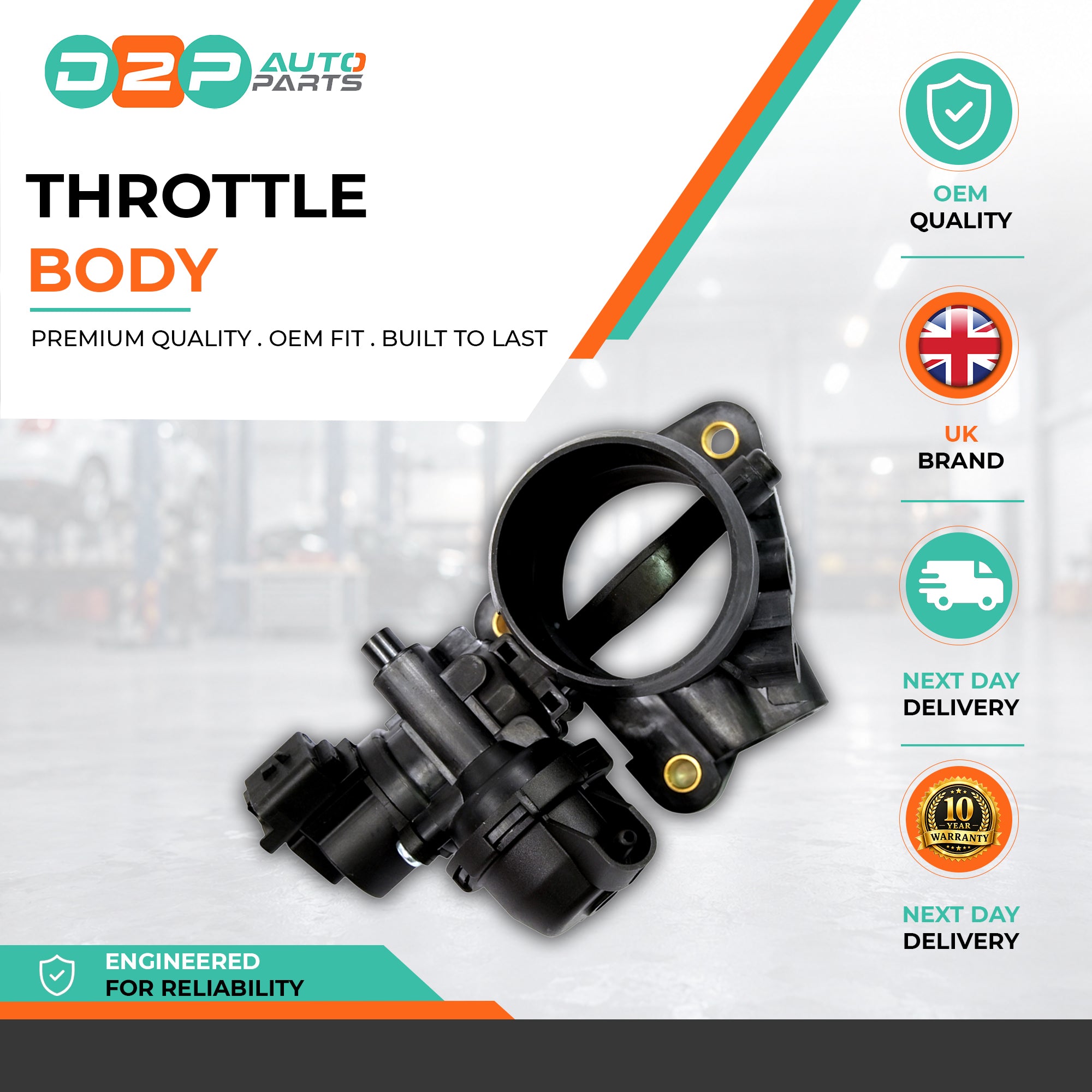 Throttle Body For Ford C Max Focus Kuga Mondeo 1444851 6G9Q9E926Ae