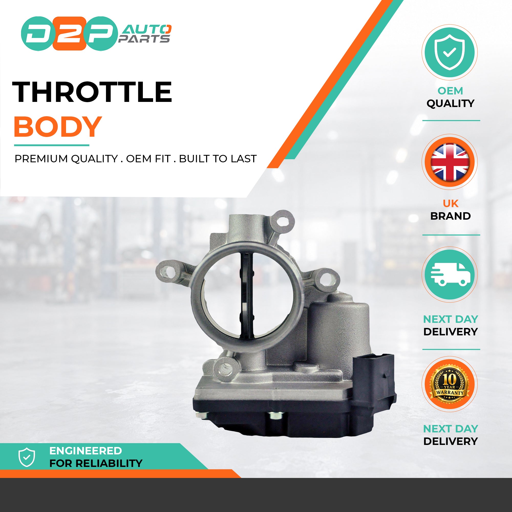 Throttle Body (5 Pins) For Audi, VW, Seat, and Skoda 03L128063T