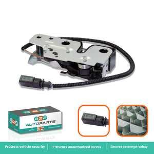 Engine bonnet latch lock for VW Golf 5 close-up