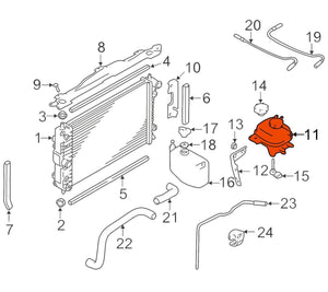 Expansion Coolant Reservoir Tank For Jaguar: XK8, MJD4400AB - D2P Autoparts