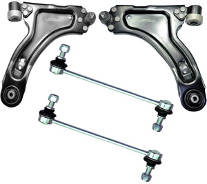 Front Lower Wishbone Arms + Droplinks Kit (Left & Right Pair) For Vauxhall: Combo, Corsa, Corsavanl - D2P Autoparts