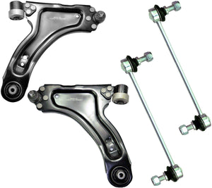 Front Lower Wishbone Arms + Droplinks Kit (Left & Right Pair) For Vauxhall: Combo, Corsa, Corsavanl - D2P Autoparts