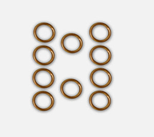 Oil Sump Plug Washers X10 For Peugeot/Citroen 309, Xantia - D2P Autoparts