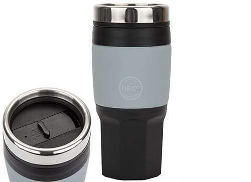 Summit B&Co 400Ml / 14Oz Insulated Thermal Camping Hiking Travel Mug Cup - Black - D2P Autoparts