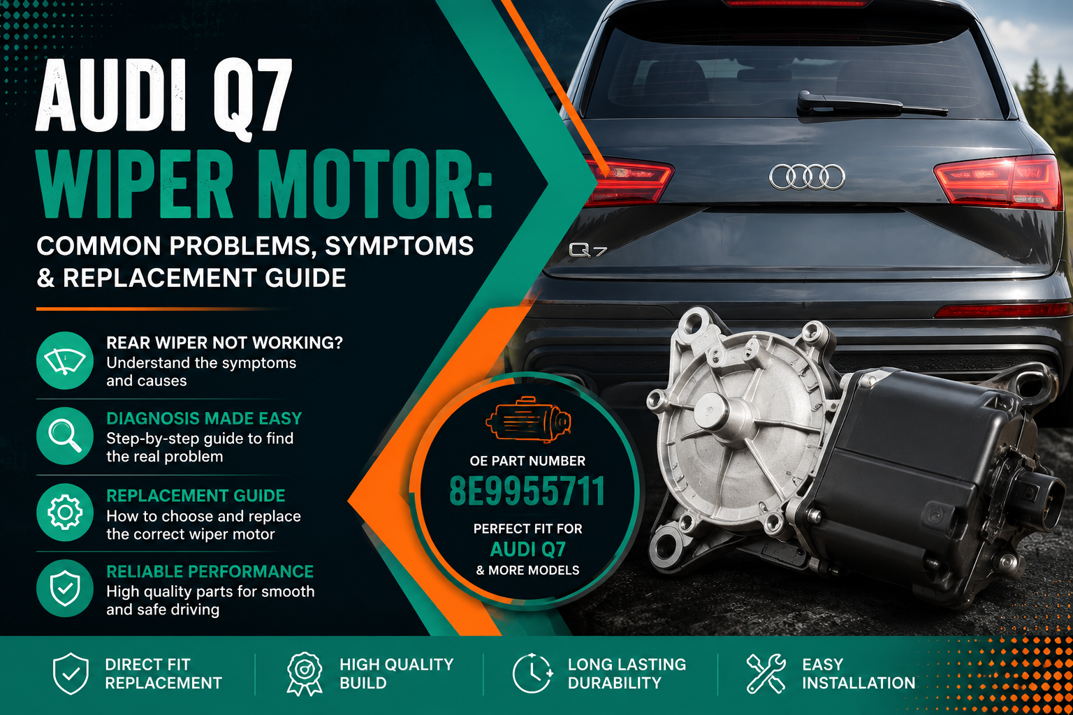 Audi Q7 Wiper Motor: Common Problems, Symptoms & Replacement Guide