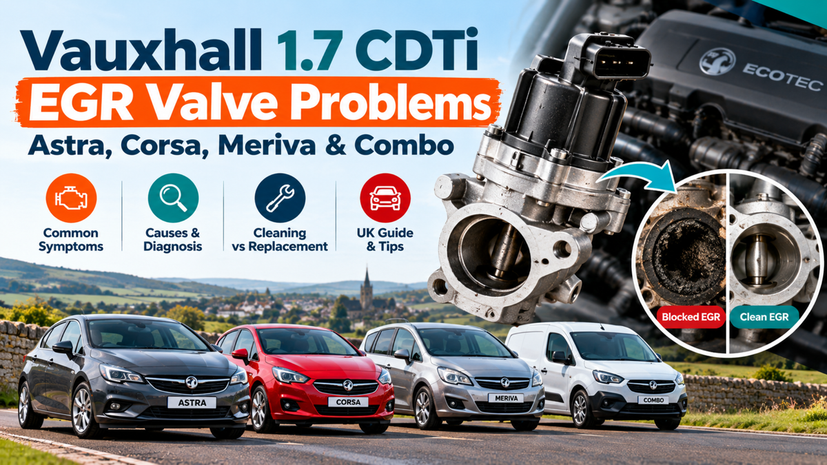 Vauxhall 1.7 CDTi EGR Valve Problems: How to Diagnose Astra H, Corsa C, Meriva and Combo Faults