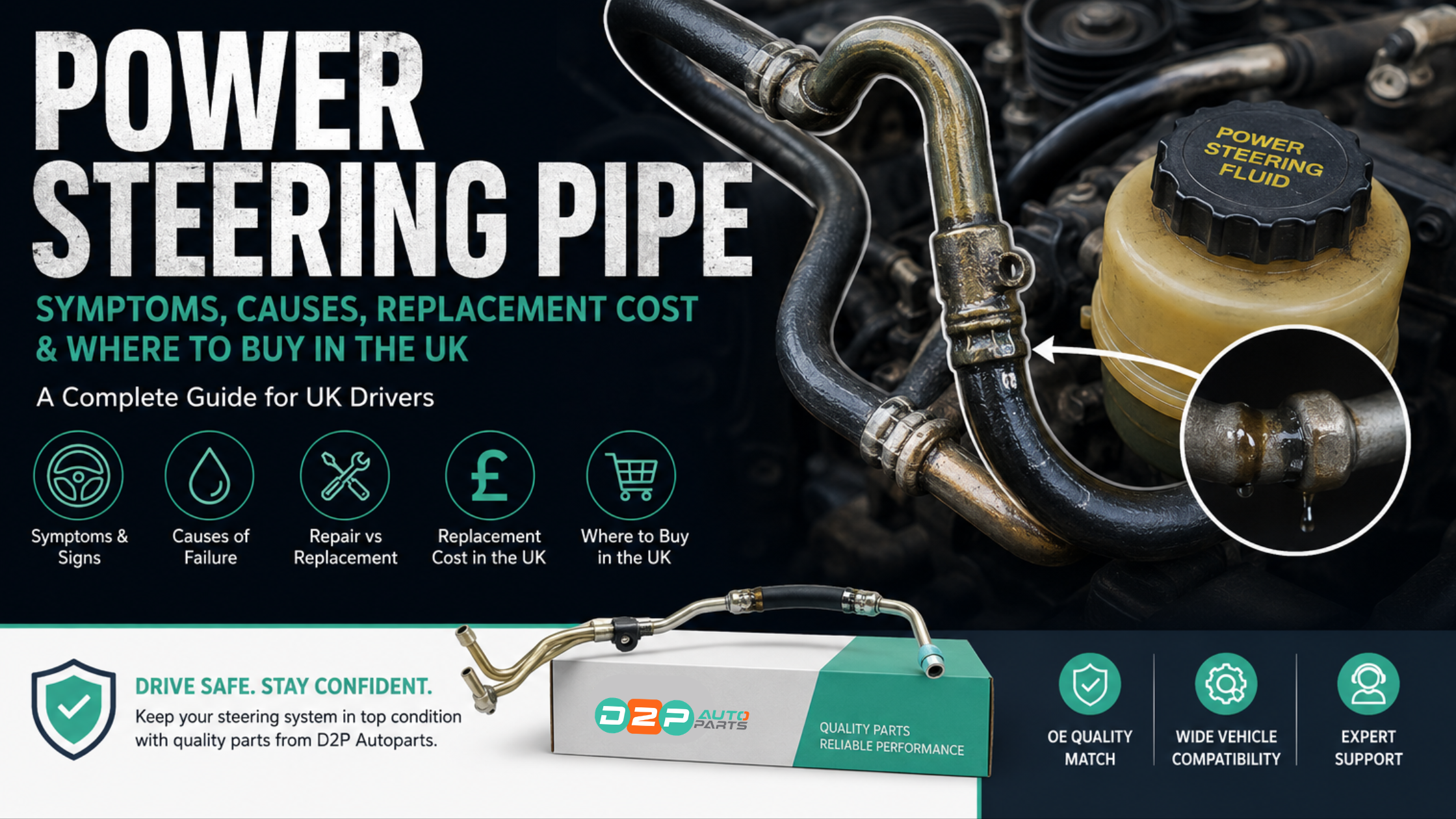 Power Steering Pipe Problems: Symptoms, Causes, Costs & How to Choose the Right Replacement (UK Guide)