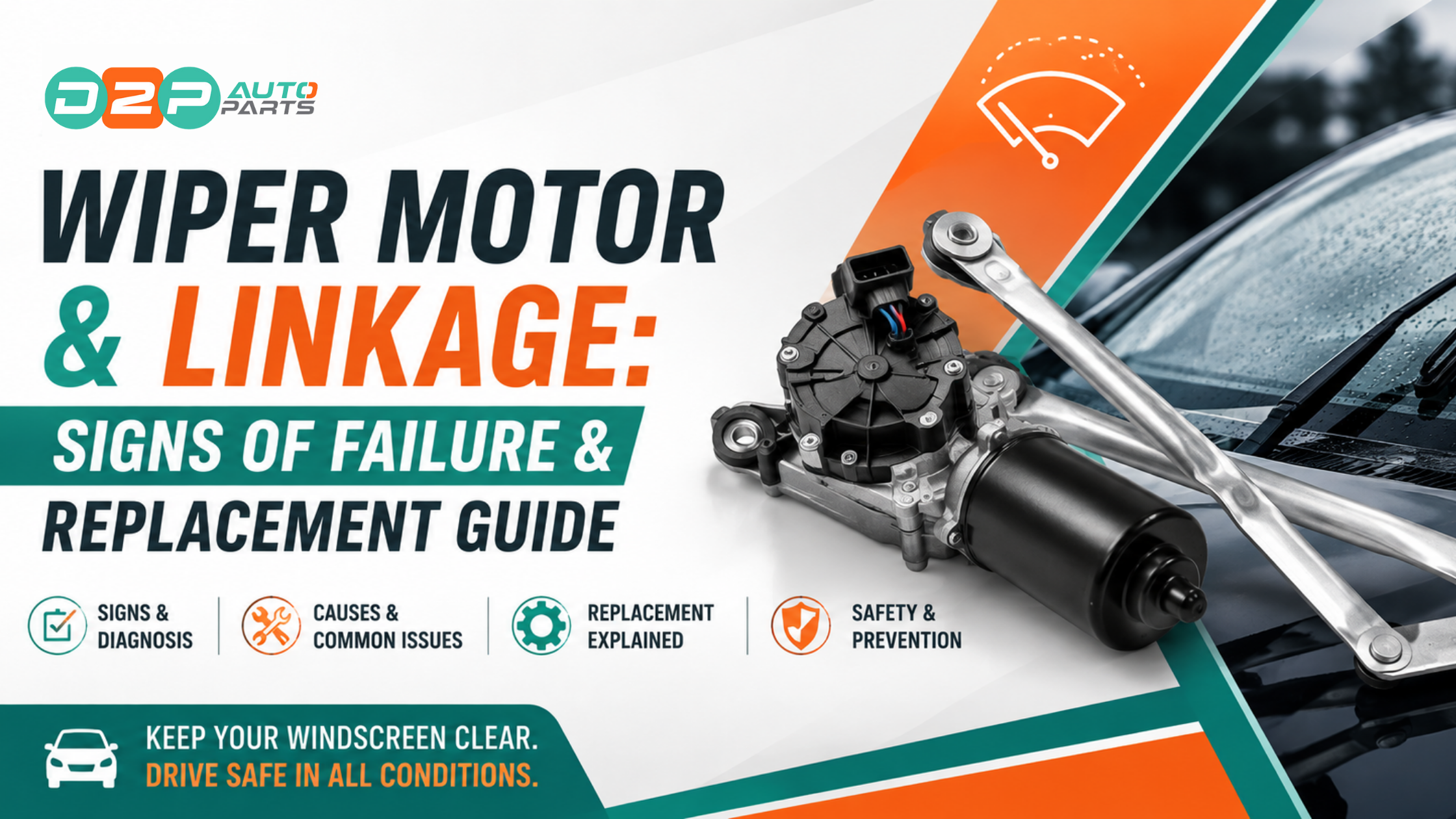 Wiper Motor & Linkage: Signs of Failure, Diagnosis & Replacement Guide