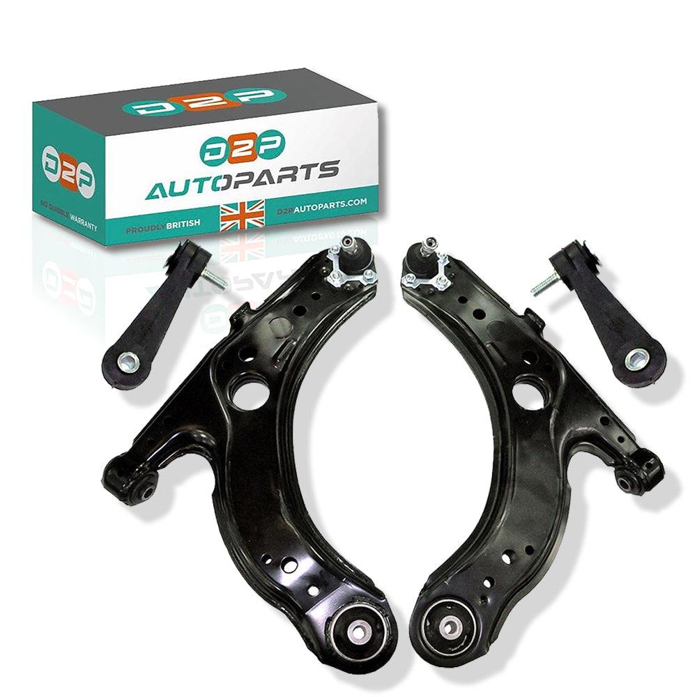 Front Lower Suspension Wishbone Control Arms Kit (Left & Right) For Audi, VW, Seat, Skoda A3, and Octavia