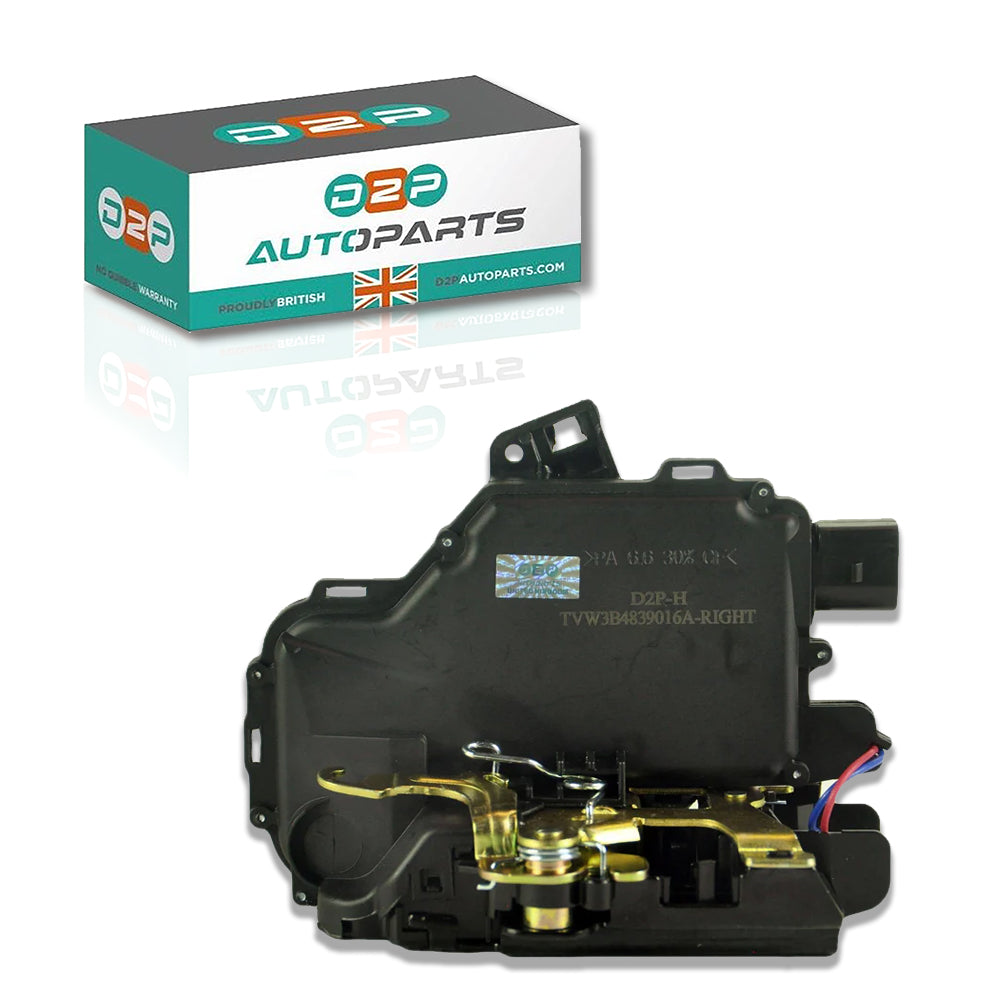 Rear Right Driver Door Lock Actuator (6 Pins) For Seat, Skoda, and VW 3B4839016A