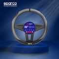 Sparco Steering Wheel Cover, Rubber Ring For Most Cars, 15-inch Black/grey
