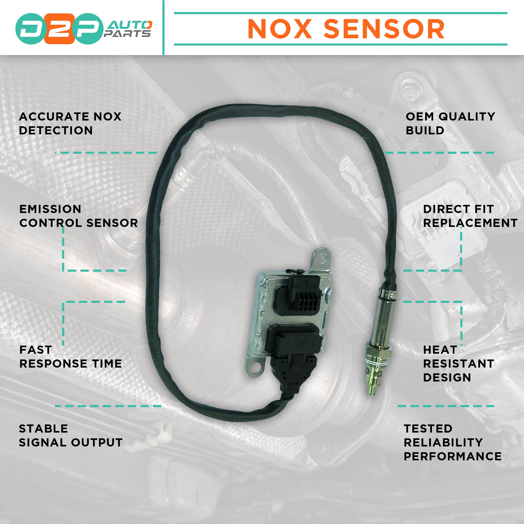 響 【4600】④ NOX Sensor For Hyundai i800 H-1 Kia CEED 29650-4A200 296504A200