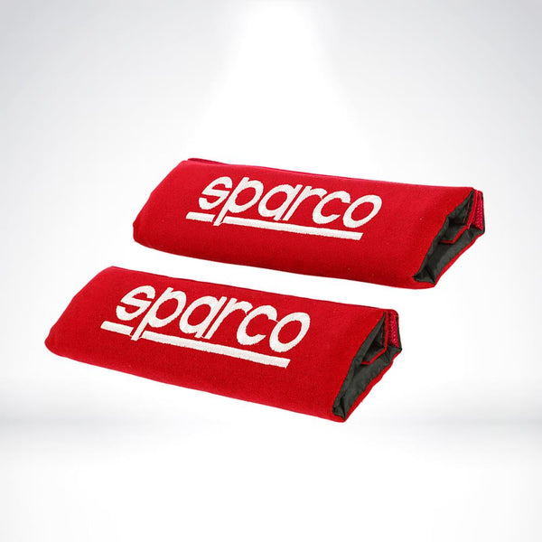 Sparco Red Seat Belt Shoulder Pads – Universal Fit Set For All Car