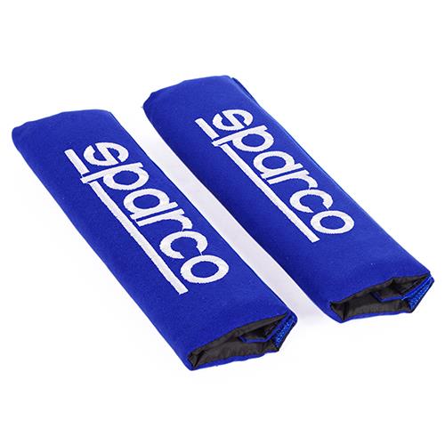 Sparco Seat Belt Shoulder Pads Set Blue Strap Cover Suitable For All Model