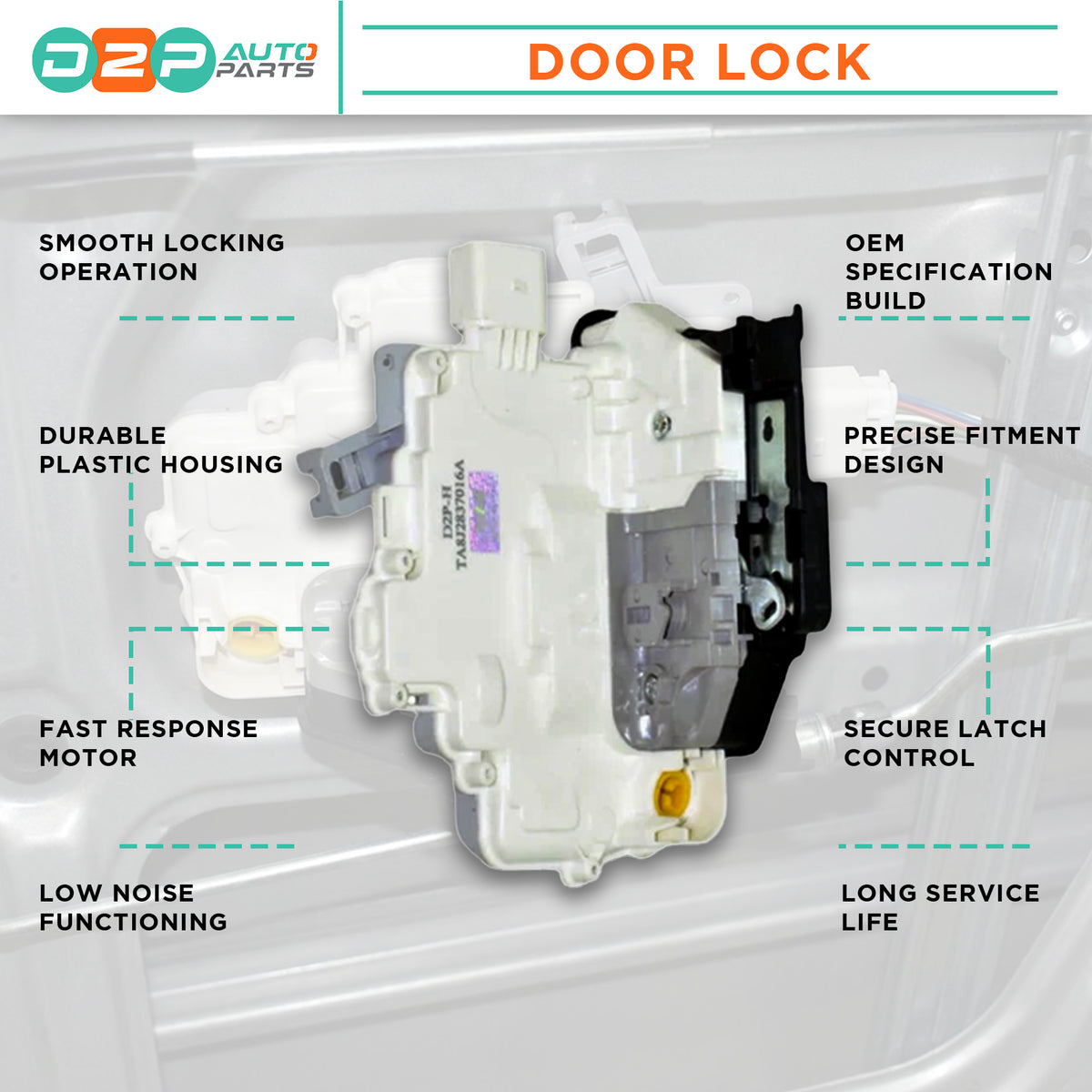 Serrure De Porte Avant Droite 7 Broches – Réf. OE 8J1837016A / 8J1 837 016 A – Compatible Audi A4 A5 Q3 Q5 Q7 TT & VW Touareg 2006-2018