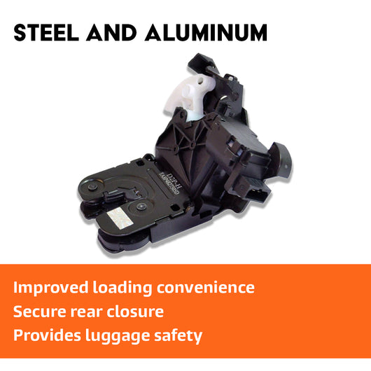Close-up of Audi boot lock actuator and latch for tailgate replacement part