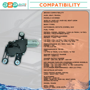 SEAT Leon rear windscreen wiper motor compatibiity