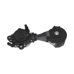 Side-angle view of friction wheel pulley wheel for automotive water pump replacement