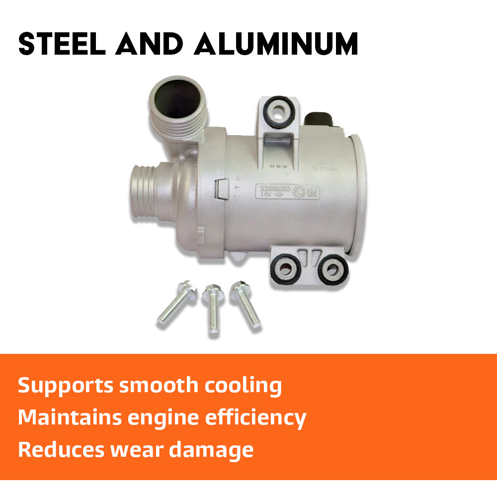 Engine cooling electric water pump for BMW white background