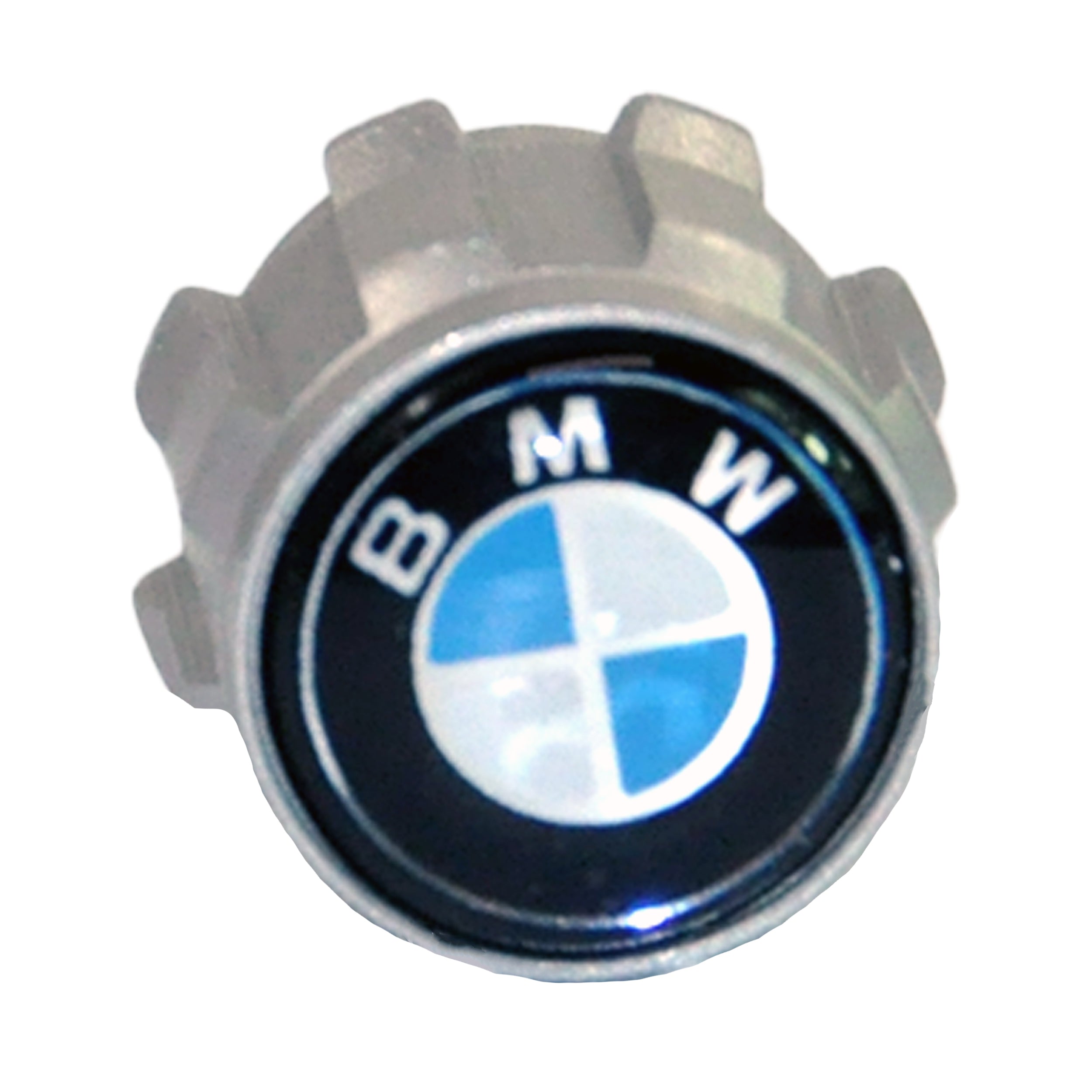 Detail view – aluminium TPMS tyre valve cap thread design