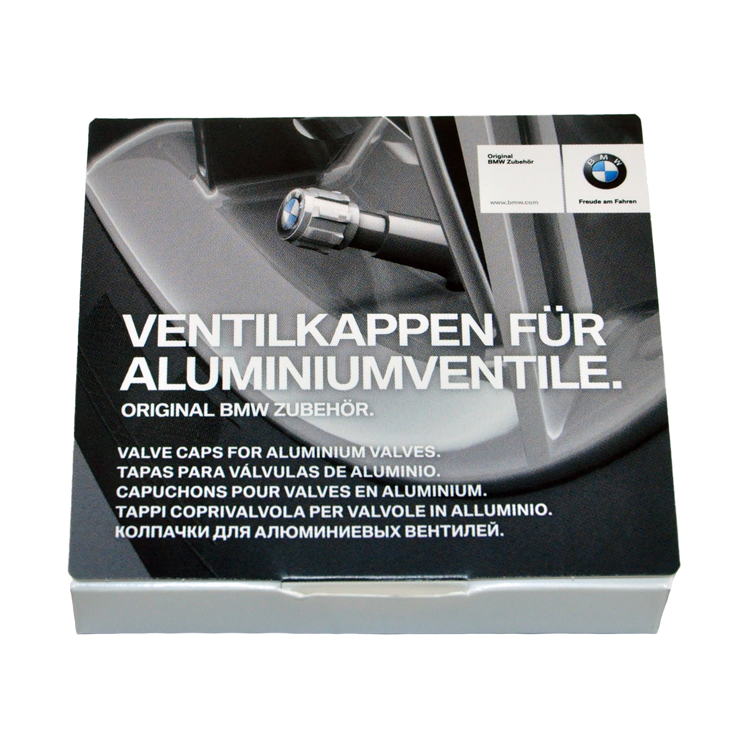 Durable aluminium tyre valve caps kit for BMW wheel tyres