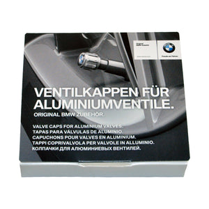 Durable aluminium tyre valve caps kit for BMW wheel tyres