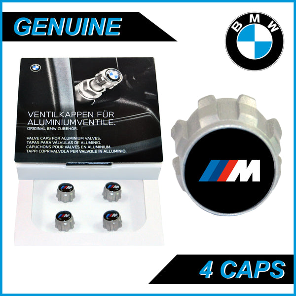 Genuine Aluminium Pack of 4 TPMS Tyre Valve Caps FOR BMW Series X1-X7 F20 F87 F45 F30 36122447402