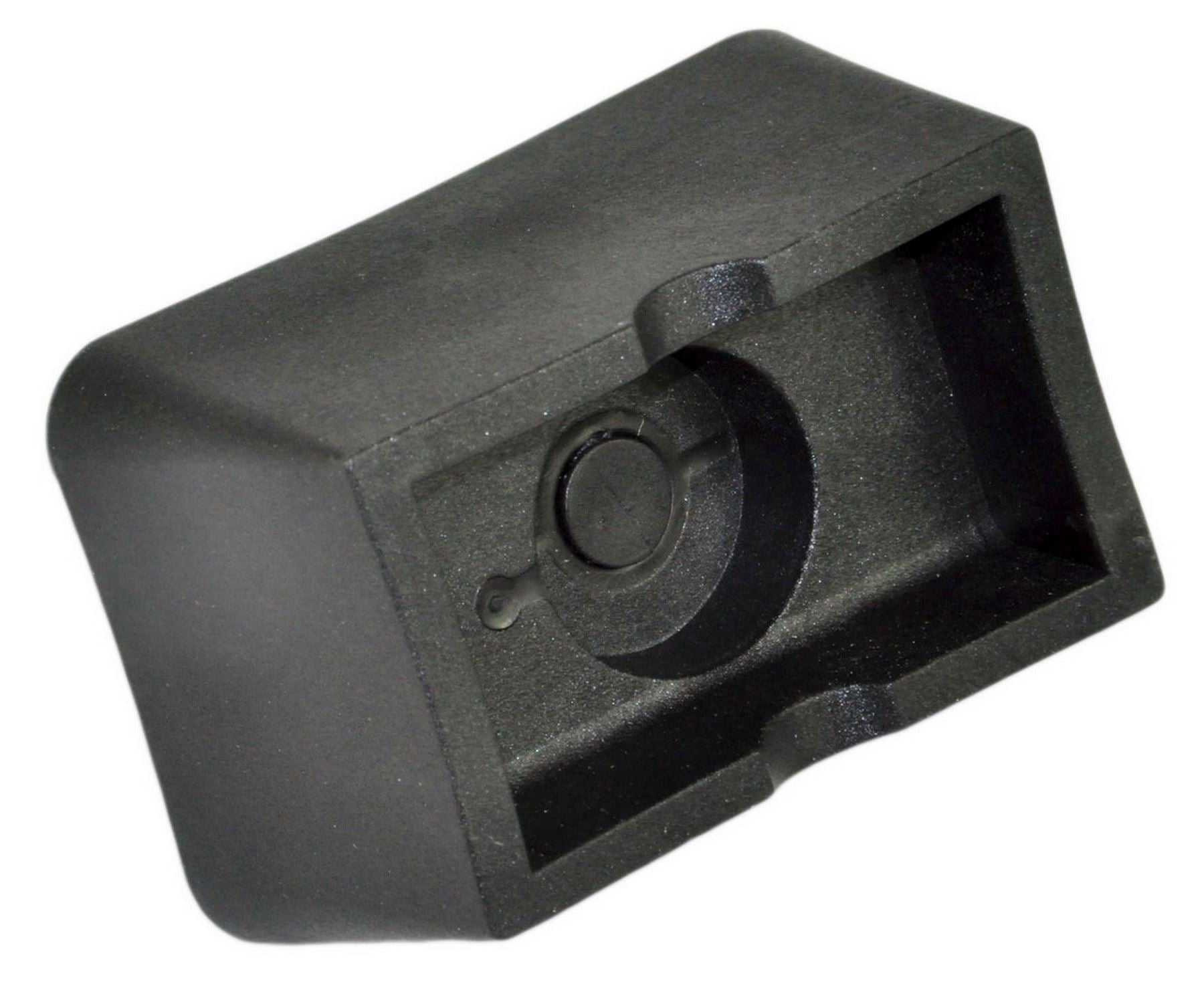 Detail view of BMW jack‑point support plug underside threads and sleeves