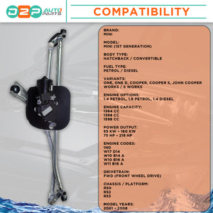 BMW Mini R50 R53 R52 wiper linkage assembly product Compatibility