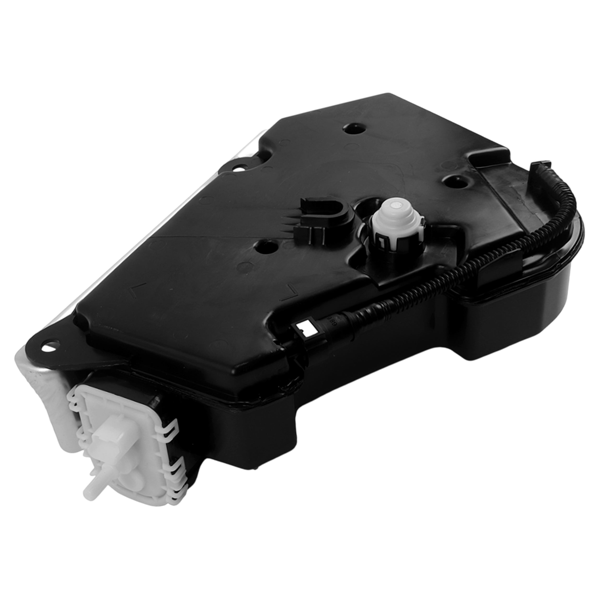 DPF additive reservoir and pump spare part close-up