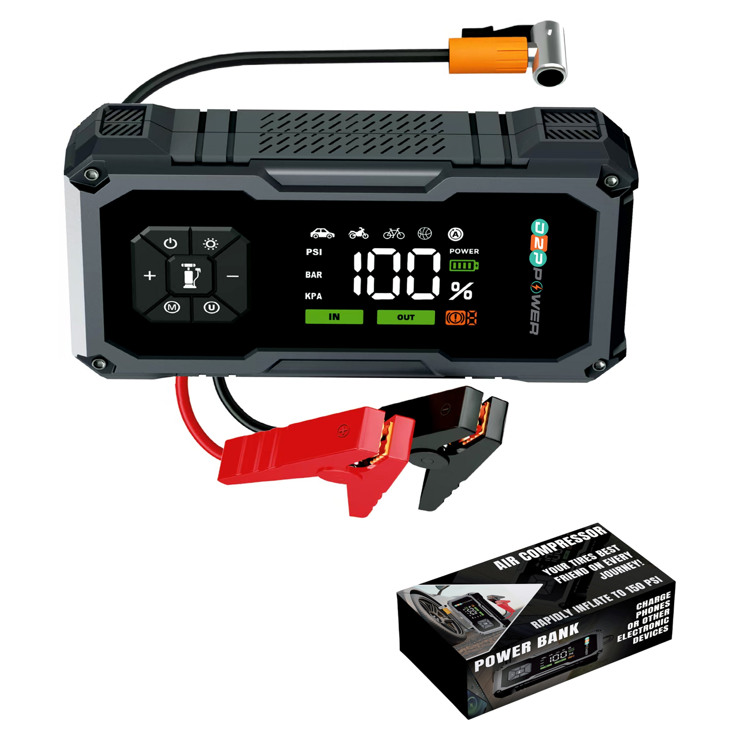 Compact jump starter for car by D2P Autoparts