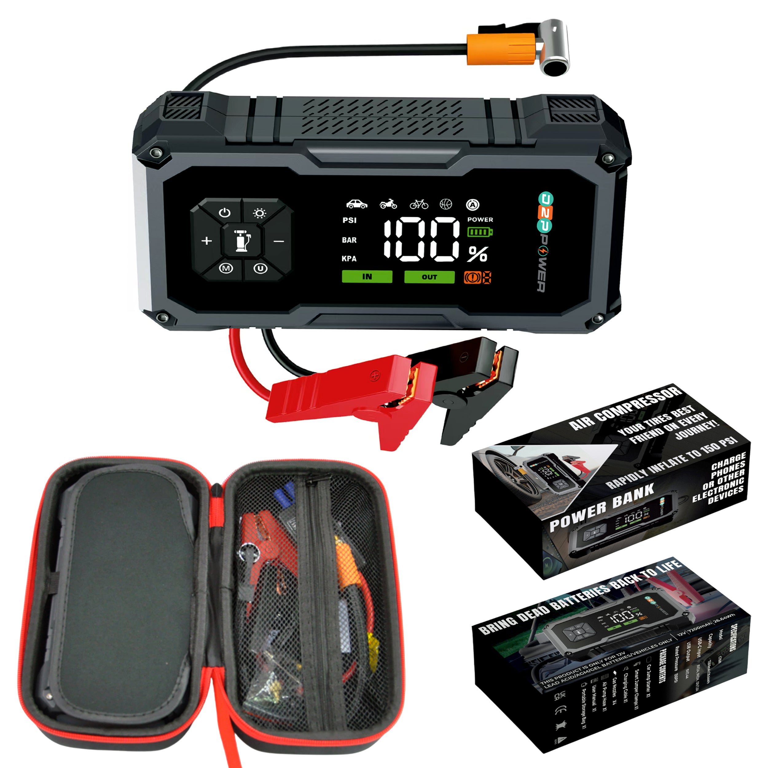 D2P Autoparts portable car jump starter device