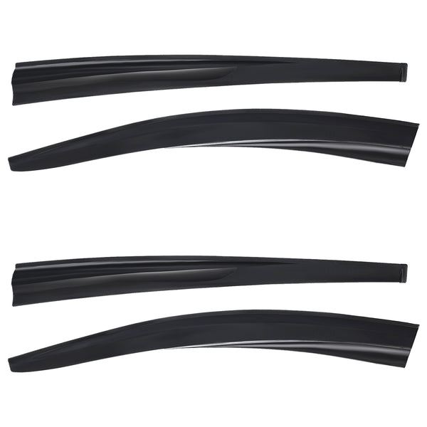 4pcs Of Front & Rear Wind Deflectors for Dacia Sandero Stepway 2008-2012 Hb 5d, Dacia Sandero Stepway 2012-2020 Hb 5d, Dacia Sandero 2008-2012 Hb 5d, Dacia Sandero 2012-2020 Hb 5d