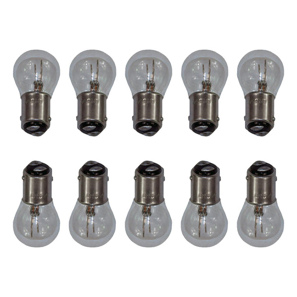 Pack Of 10 Brake Stop Tail Light Bulbs 380 Bay15D P21/5W Plug And Play